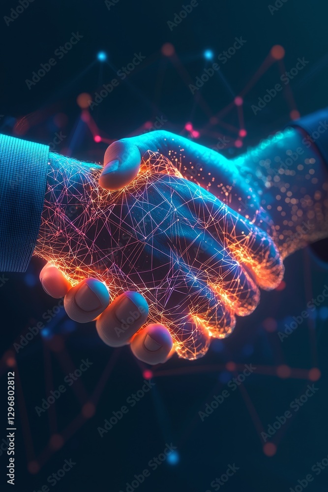 Aufkleber digital innovation partnership global business setting interactive visual futuristic environment clo