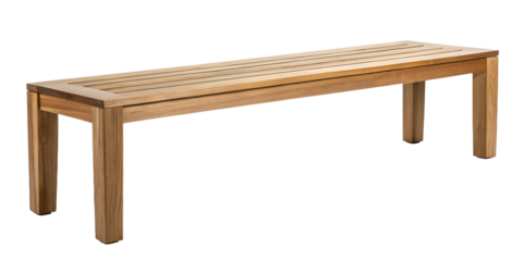 Modern Wooden Bench on Transparent Background for Sleek and Elegant Design, PNG Transparent