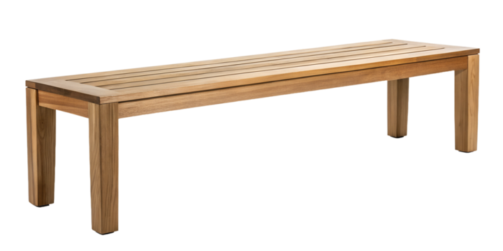 Modern Wooden Bench on Transparent Background for Sleek and Elegant Design, PNG Transparent