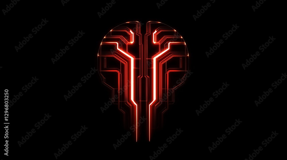 Aufkleber dynamic circuit design concept futuristic digital realm graphic art dark theme abstract view technol