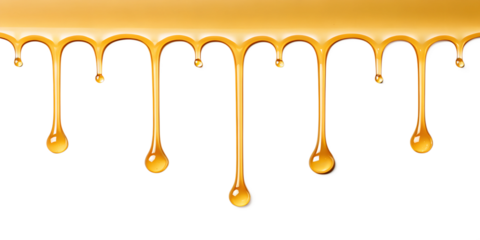 Golden Liquid Dripping on Transparent Background for Elegant Visual Effect, PNG Transparent
