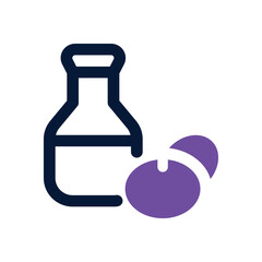 olive oil dual tone icon. Sleek and modern vector icon for websites, mobile apps, marketing materials, and corporate design. Fully scalable and ready to use.