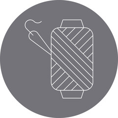 Needle and Thread single vector icon illustration
