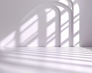 Fototapeta premium Minimalist Interior Arches with Light and Shadow Play for Product Showcase Display Background