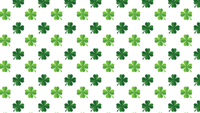 Vector Geometric St. Patricks Day Shamrock Background Set - 11 of 12