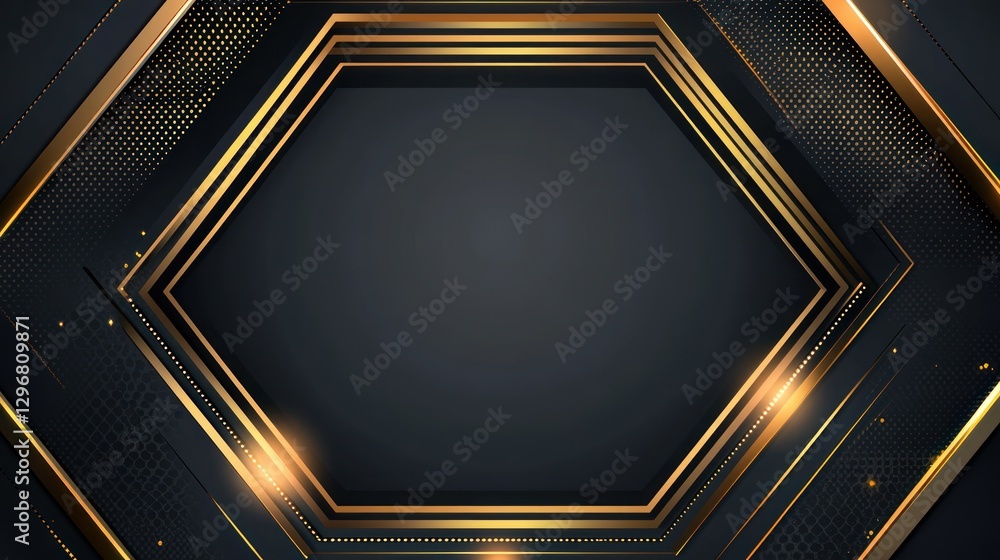 Poster abstract geometric hexagon background design for website or presentation