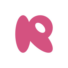 Letter R logo. Icon design. Template elements. Geometric abstract logos