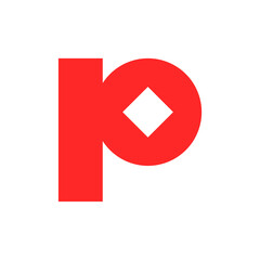 Letter P logo. Icon design. Template elements. Geometric abstract logos
