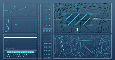 Image of data processing and map over scope scanning