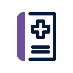 medical report dual tone icon. Sleek and modern vector icon for websites, mobile apps, marketing materials, and corporate design. Fully scalable and ready to use.