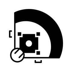 Simple black and white baseball field icon with clean lines