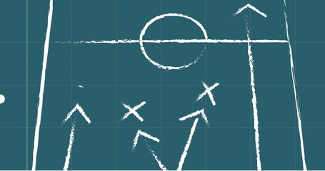 Image of game plan on green background