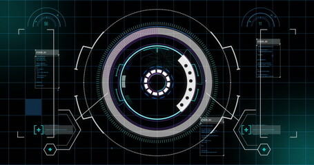 Image of scope scanning over data processing