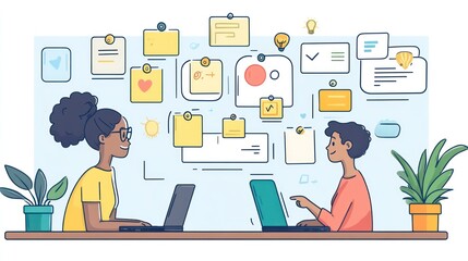 Collaborative Teamwork, Project Planning, Office, Brainstorming, Digital, Workflow, Strategy, Success