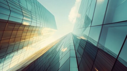 An office building under construction with modern architectural lines and eco-friendly design elements