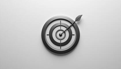 Target achievement concept minimalist studio graphic design simple environment direct perspective