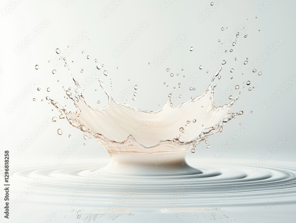 Poster dynamic water splash action minimalist studio - image calm environment close-up view fluid motion