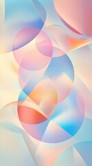 soft overlapping pastel circles and curved shapes floating in translucent layers evoking a dreamy serene background concept of graphic design art prints