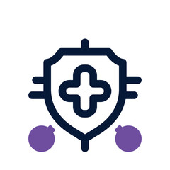 protection dual tone icon. Sleek and modern vector icon for websites, mobile apps, marketing materials, and corporate design. Fully scalable and ready to use.