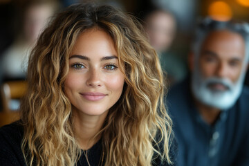 Generative AI portrait of supportive people in warm atmosphere, psychotherapy meeting club