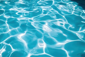 Closeup of a vibrant blue swimming pool water surface