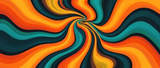 Explore Dynamic 70s Groovy Hippie Backgrounds With Vibrant Waves and Psychedelic Textures for a Trendy Aesthetic