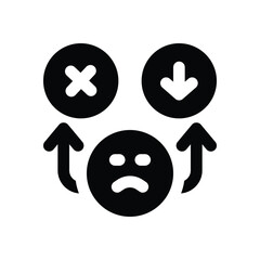Fototapeta premium insecure glyph icon. Strong and solid vector icon for websites, mobile interfaces, presentations, and visual branding. High quality and easy to edit.