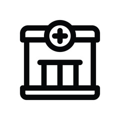 healthy clinic line icon. Clean and minimalist vector icon for websites, mobile apps, presentations, and logos. Fully scalable and customizable for any project.