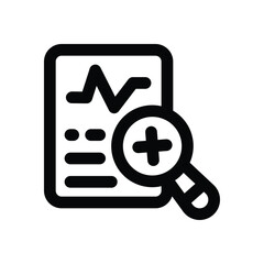 diagnosis line icon. Clean and minimalist vector icon for websites, mobile apps, presentations, and logos. Fully scalable and customizable for any project.
