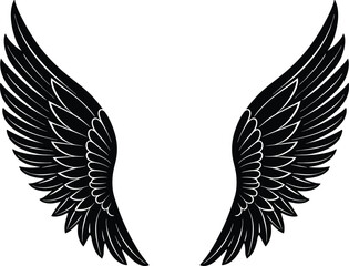 Wing Vector Silhouette Clipart Pet Animal SVG Design