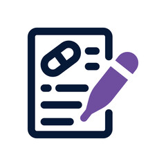prescription dual tone icon. Sleek and modern vector icon for websites, mobile apps, marketing materials, and corporate design. Fully scalable and ready to use.