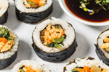 Healthy Korean Tofu Kimbap Roll