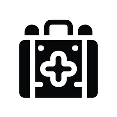 medical kit glyph icon. Strong and solid vector icon for websites, mobile interfaces, presentations, and visual branding. High quality and easy to edit.