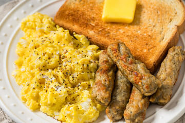 Healthy Homemade American Scrambled Egg Breakfast