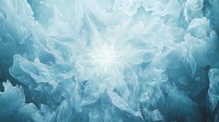 Obraz premium A Celestial Ice Crystal Exhibits Stunning Complexity And Detail