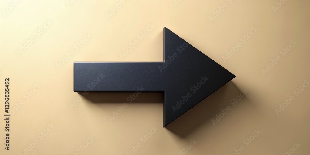 Poster sleek black arrow: modern ui navigation design element