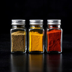 Colorful Spices in Jars
