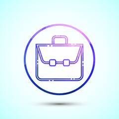 Briefcase icon design illustration, bag icon for apps and websites, low poly style