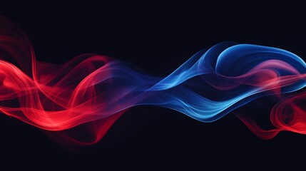 Red blue smoke wave abstract dark background design
