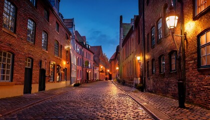 Fototapeta premium narrow street in stockholm