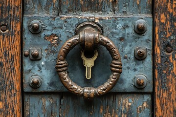 Fototapeta premium Antique Door Lock Detail