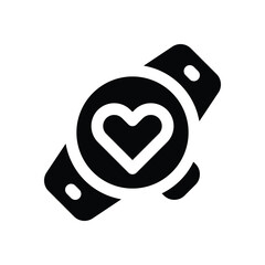 heart rate glyph icon. Strong and solid vector icon for websites, mobile interfaces, presentations, and visual branding. High quality and easy to edit.