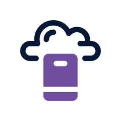Obraz premium cloud dual tone icon. Sleek and modern vector icon for websites, mobile apps, marketing materials, and corporate design. Fully scalable and ready to use.