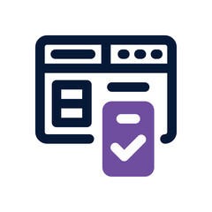 Fototapeta premium testing dual tone icon. Sleek and modern vector icon for websites, mobile apps, marketing materials, and corporate design. Fully scalable and ready to use.