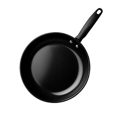 Black Frying Pan isolated on transparent background