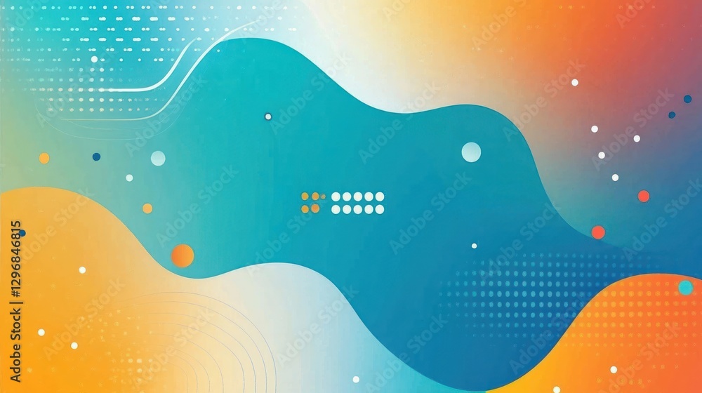 Poster abstract background with fluid shapes and color gradients
