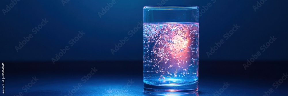Leinwandbilder colorful gas bubbles form in a laboratory beaker during an experimental procedure. generative ai