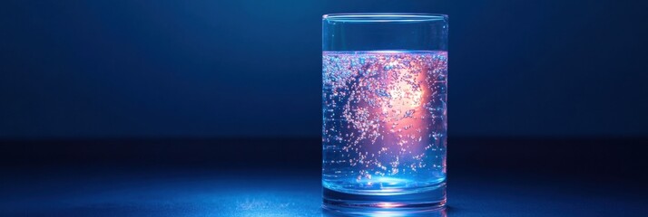 Colorful gas bubbles form in a laboratory beaker during an experimental procedure. Generative AI