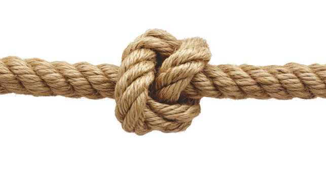 rope with knot isolated on white background