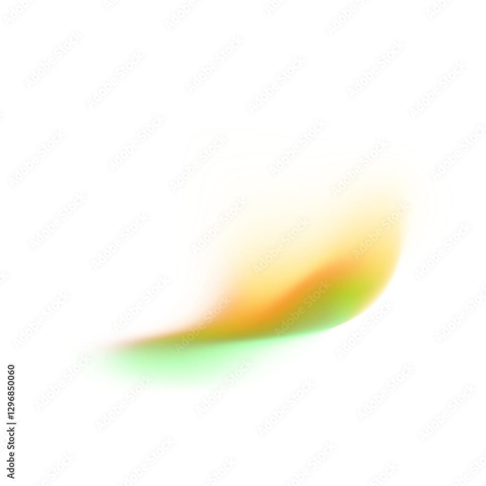 Aufkleber yellow green gradient fluid shape transparent background. grainy gradient textured blob shapes. abst